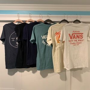Lot of six men’s VANS t-shirts size SMALL
